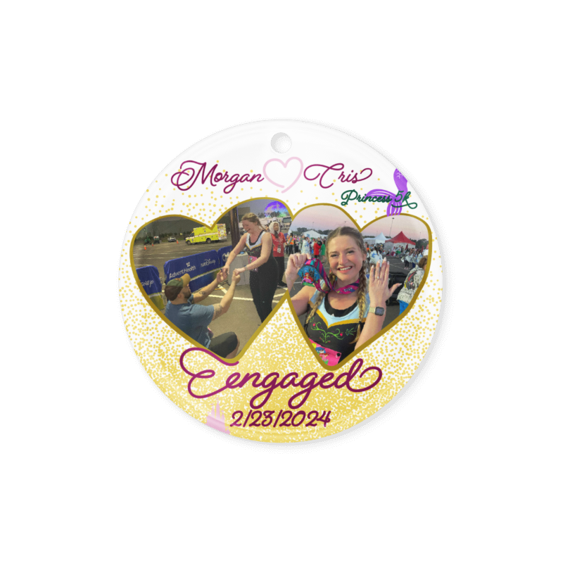 Personalized runDisney Engagement Acrylic ornament - Image 2