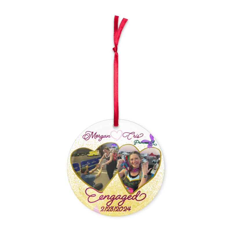 Personalized runDisney Engagement Acrylic ornament